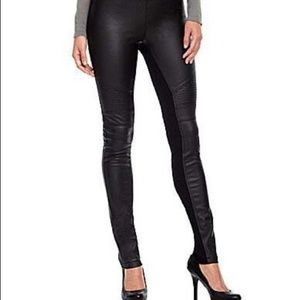 Gianni Bini Faux Leather Black Leggings EUC